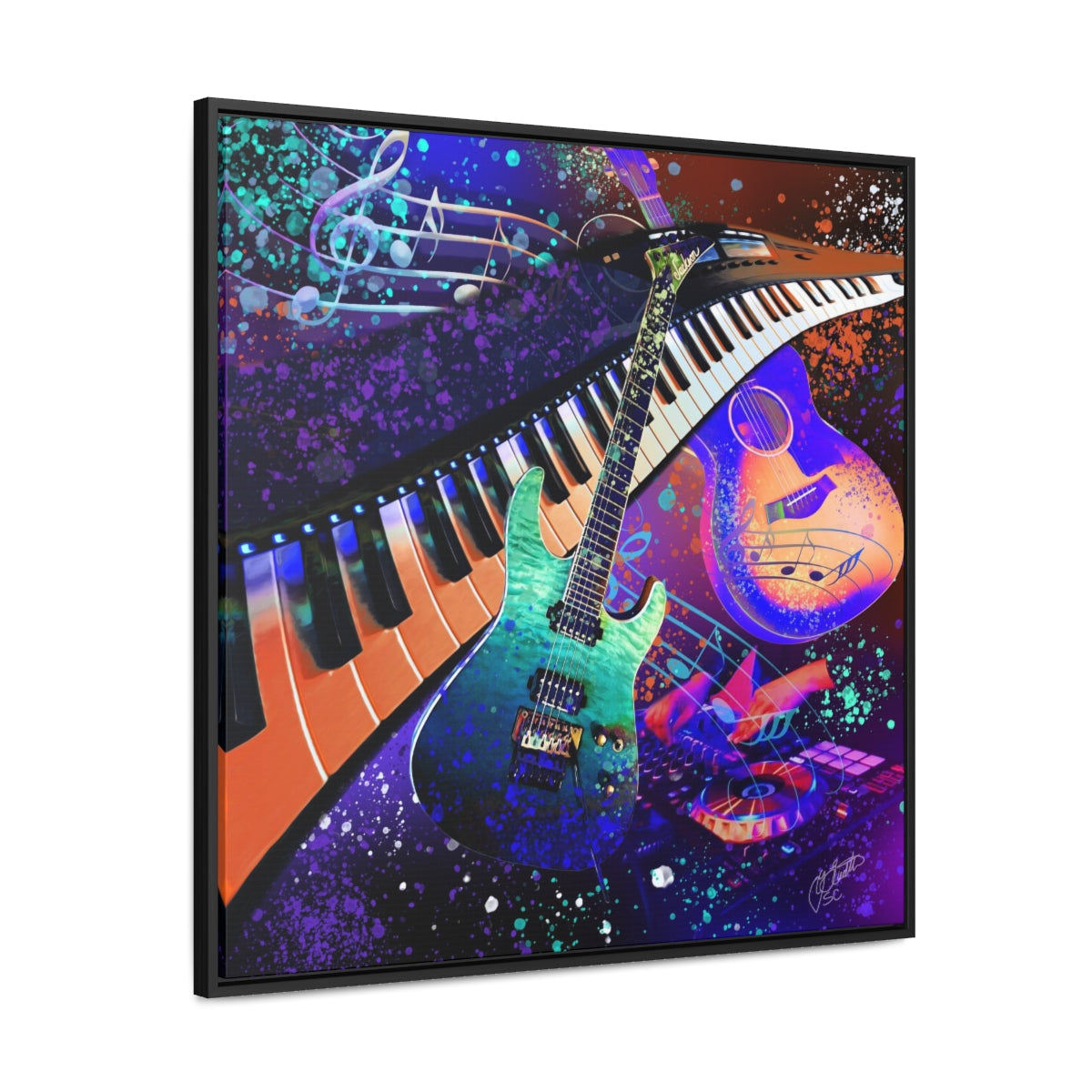 Framed Canvas - Music1