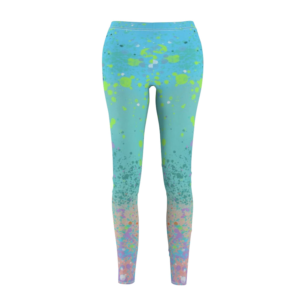 Sport & Casual Leggings - Plumeria Splash