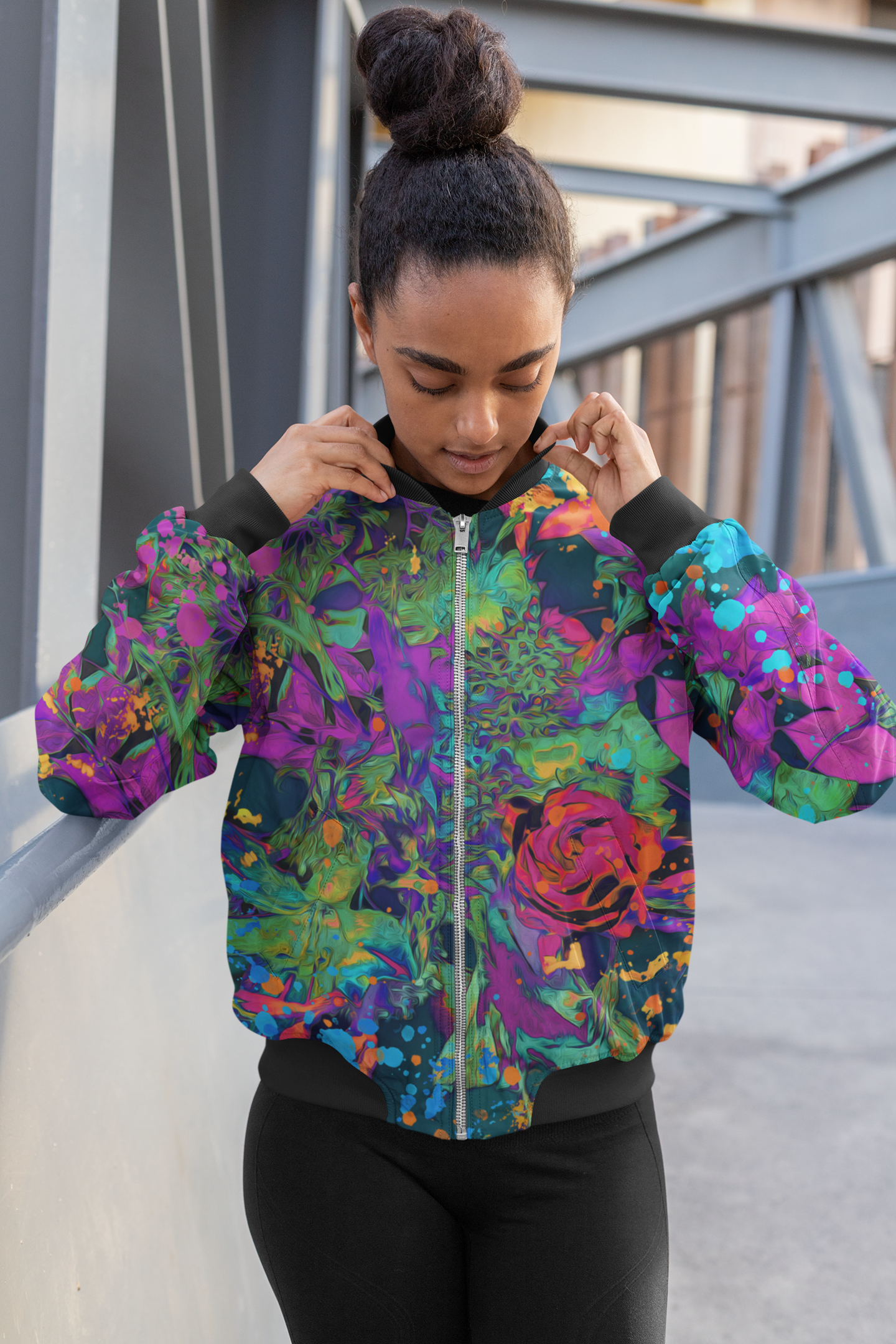 Unisex Bomber Jacket - Bouquet