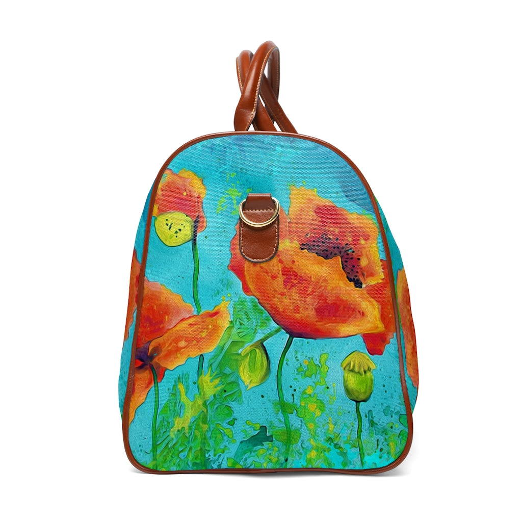Waterproof Travel Bag - California Poppies