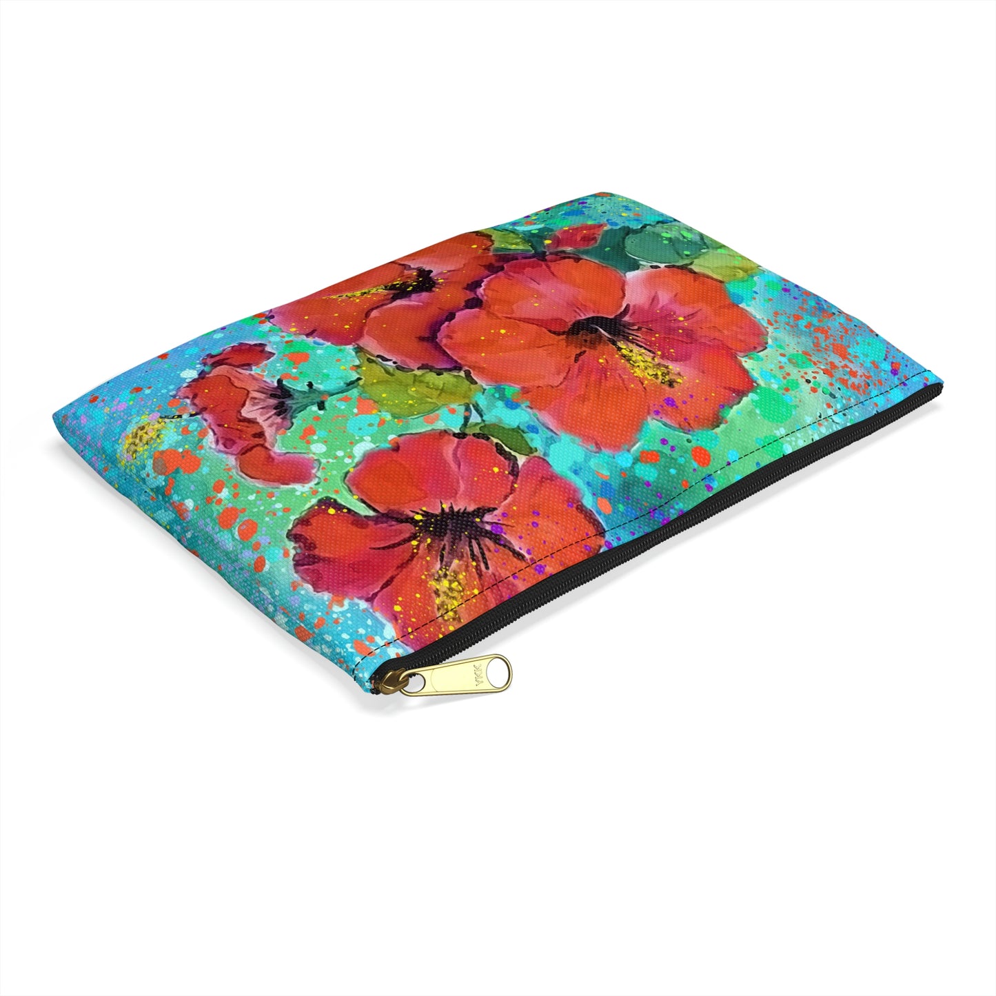 Accessory Pouch - Red Hibiscus