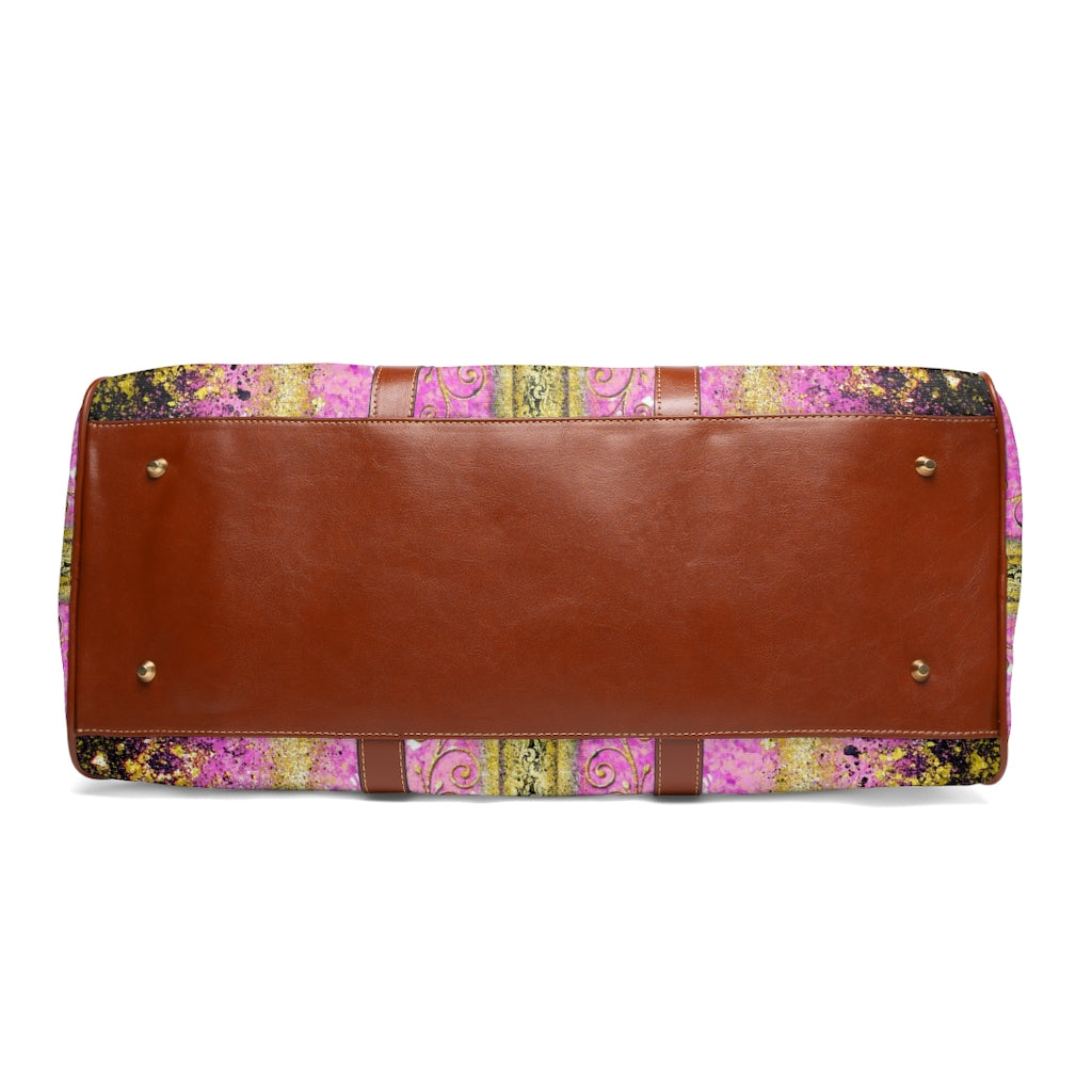 Waterproof Travel Bag - Royal Pink/gold