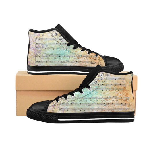 Men's High-top Sneakers -Music - Sheet