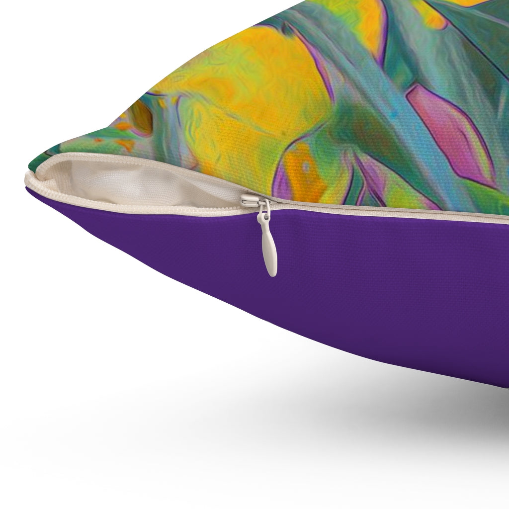 Square Pillow - Midnight Orchid 2