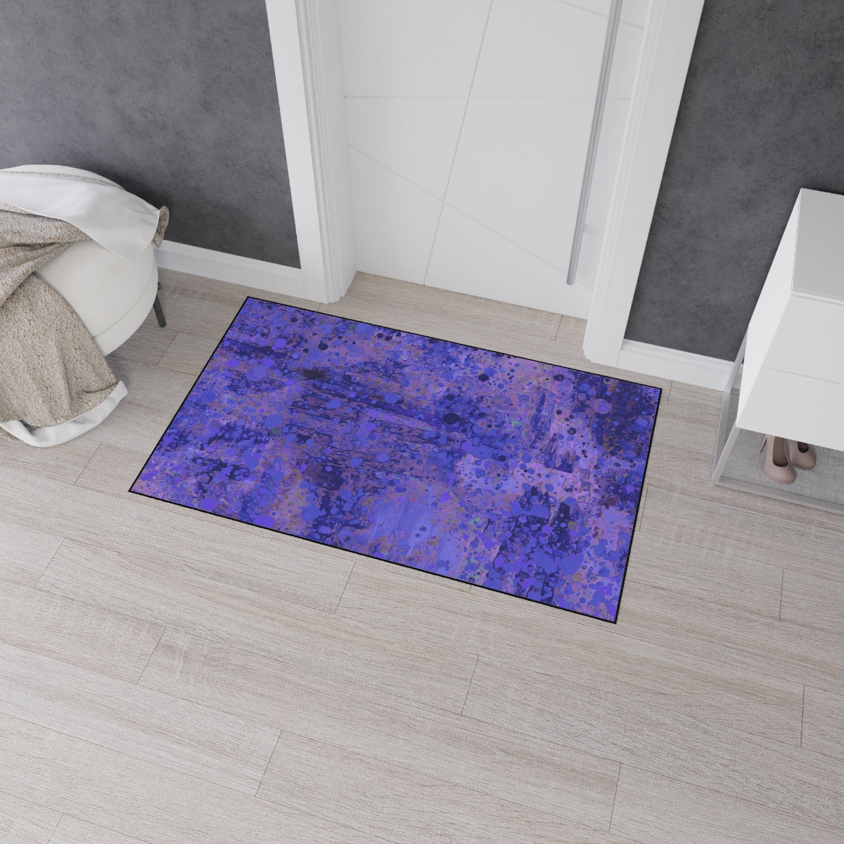 Heavy Duty Floor Mat - Happy Splash - Dark Purple