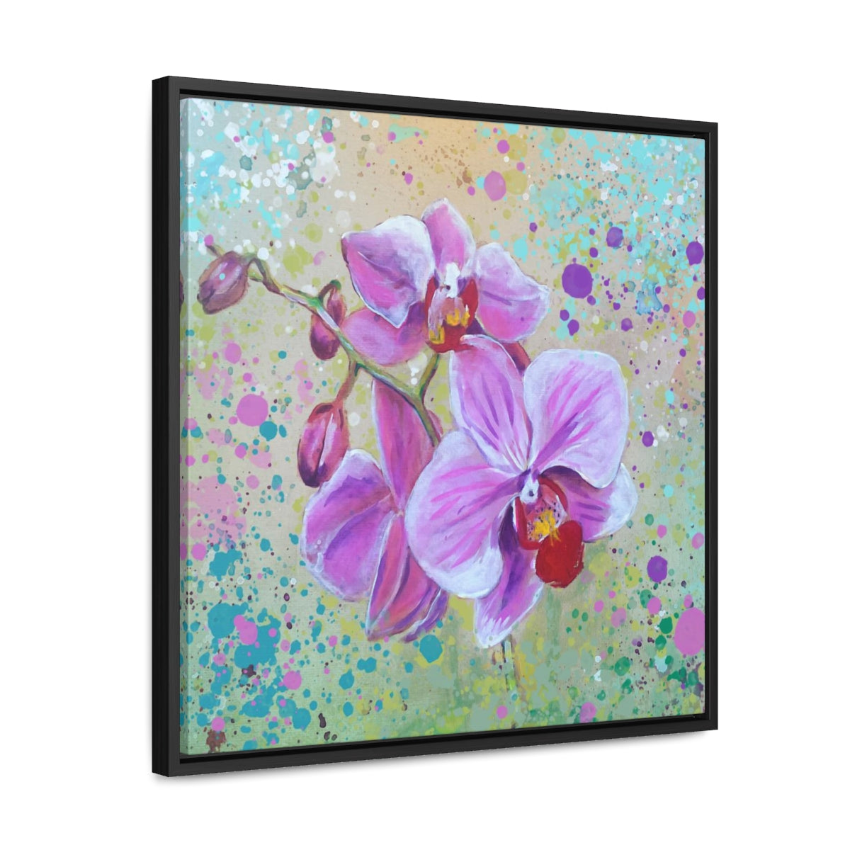 Square Frame Canvas - Pink Orchid