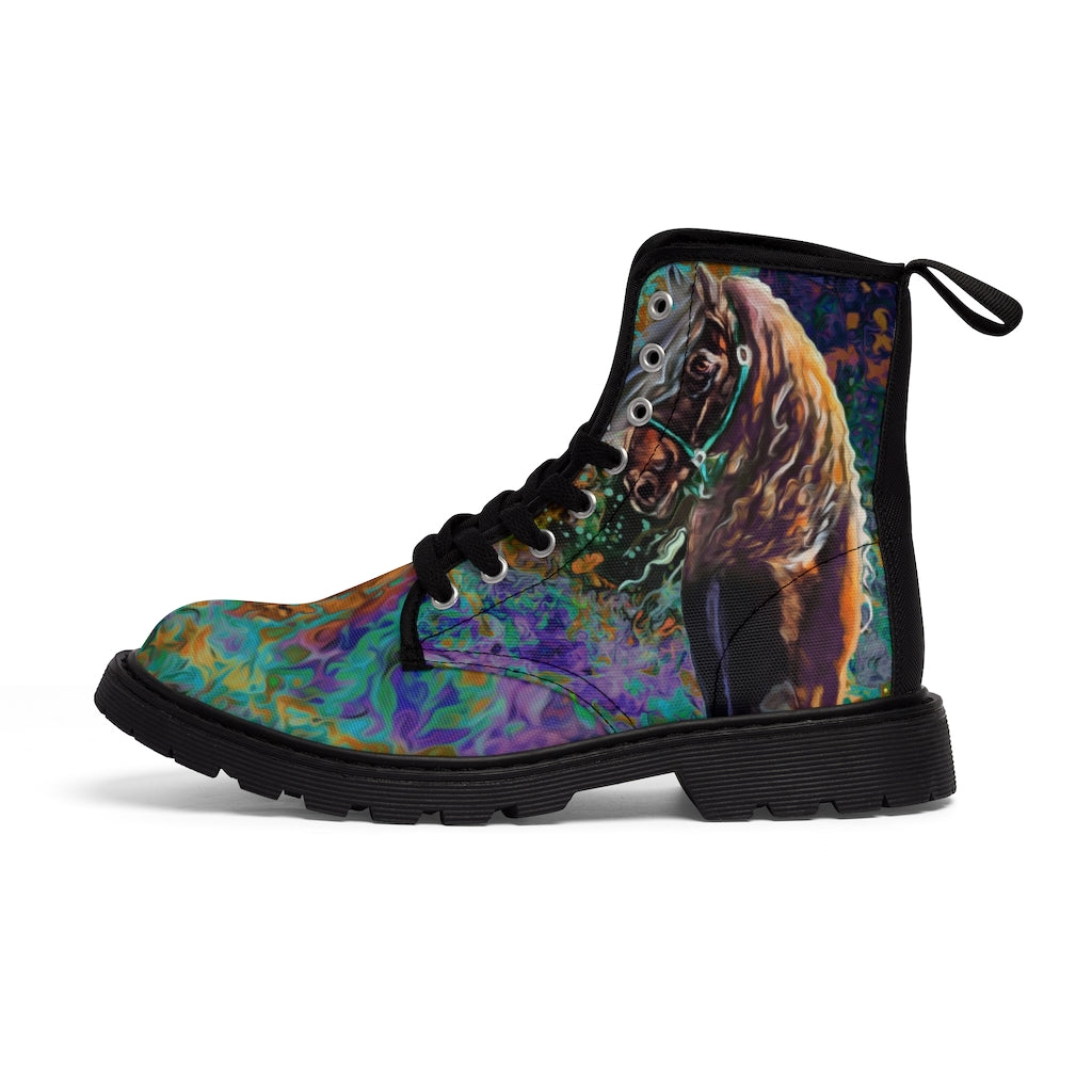Women's Canvas Boots - Frisian Night