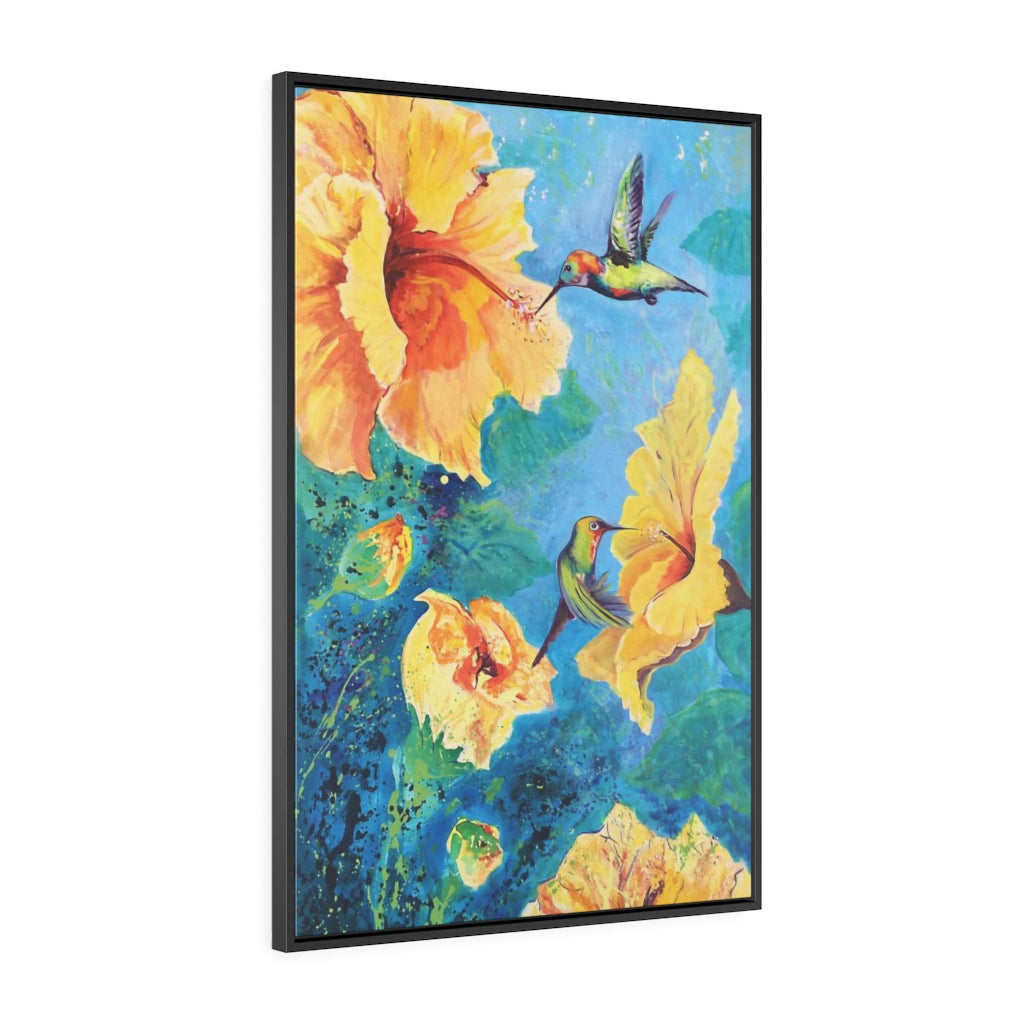 Framed Canvas - Garden Visitors
