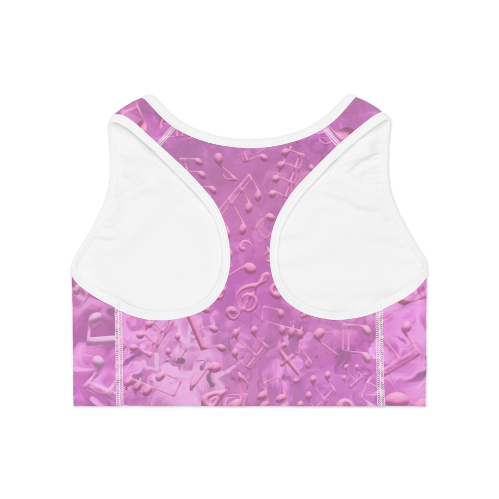 Sports Bra - Love of Music/Pink