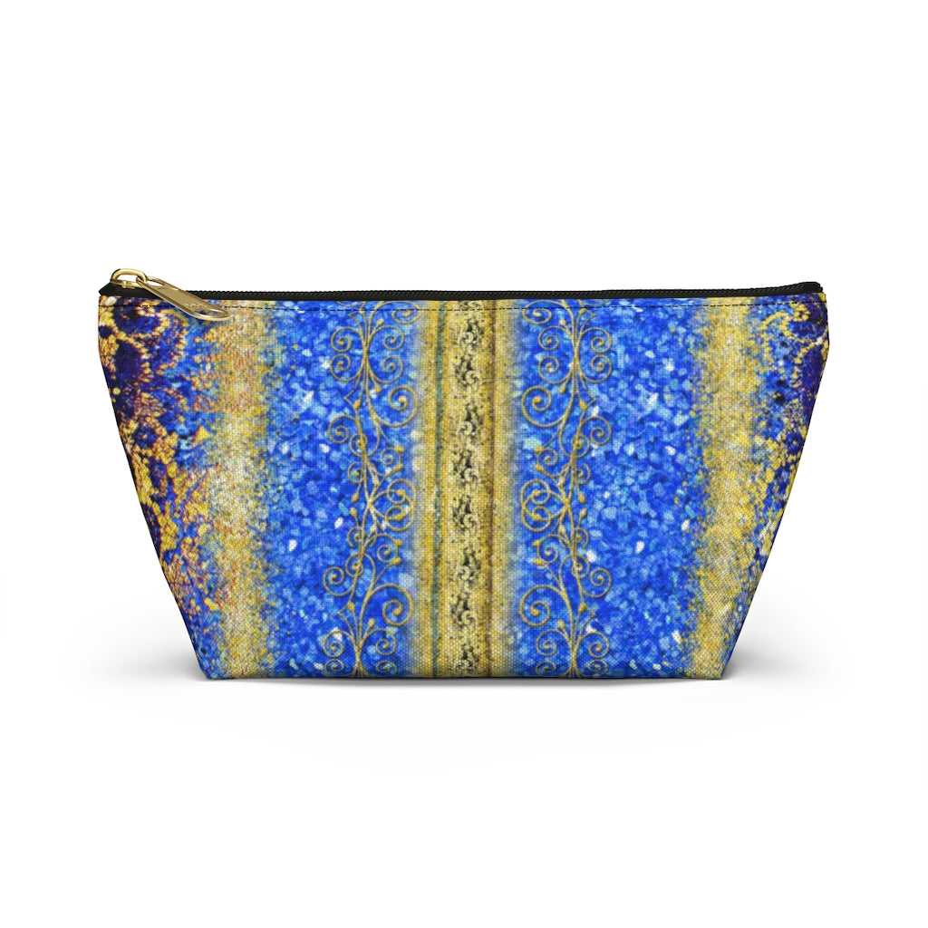 Accessory Pouch w T-bottom - Royal Blue/Gold