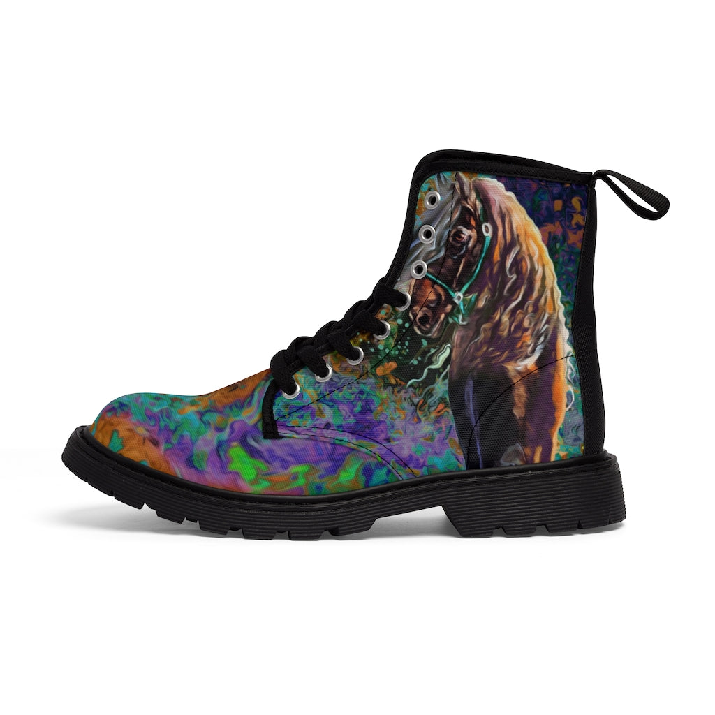 Women's Canvas Boots - Frisian Night