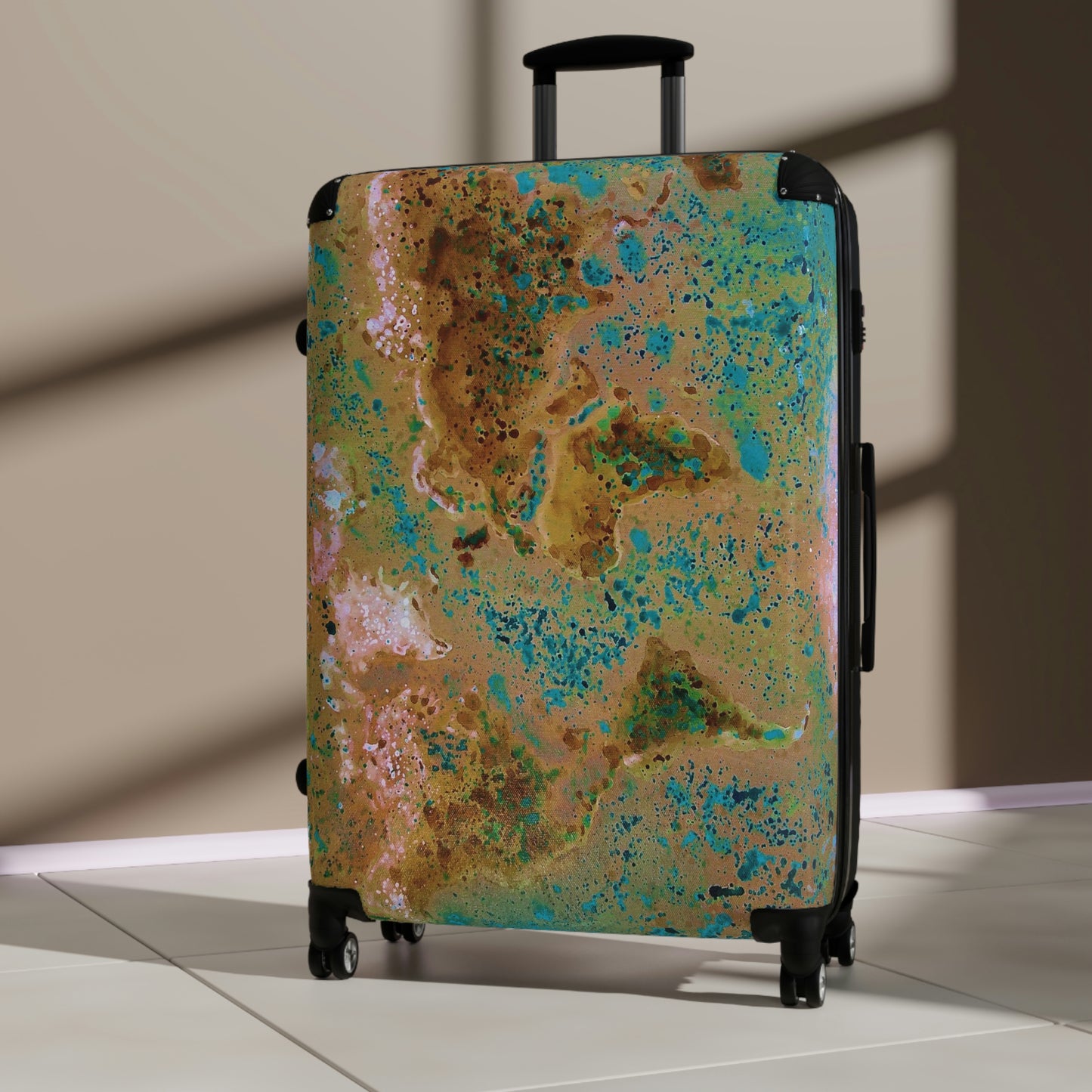 Hard Shell Suitcases - World Map