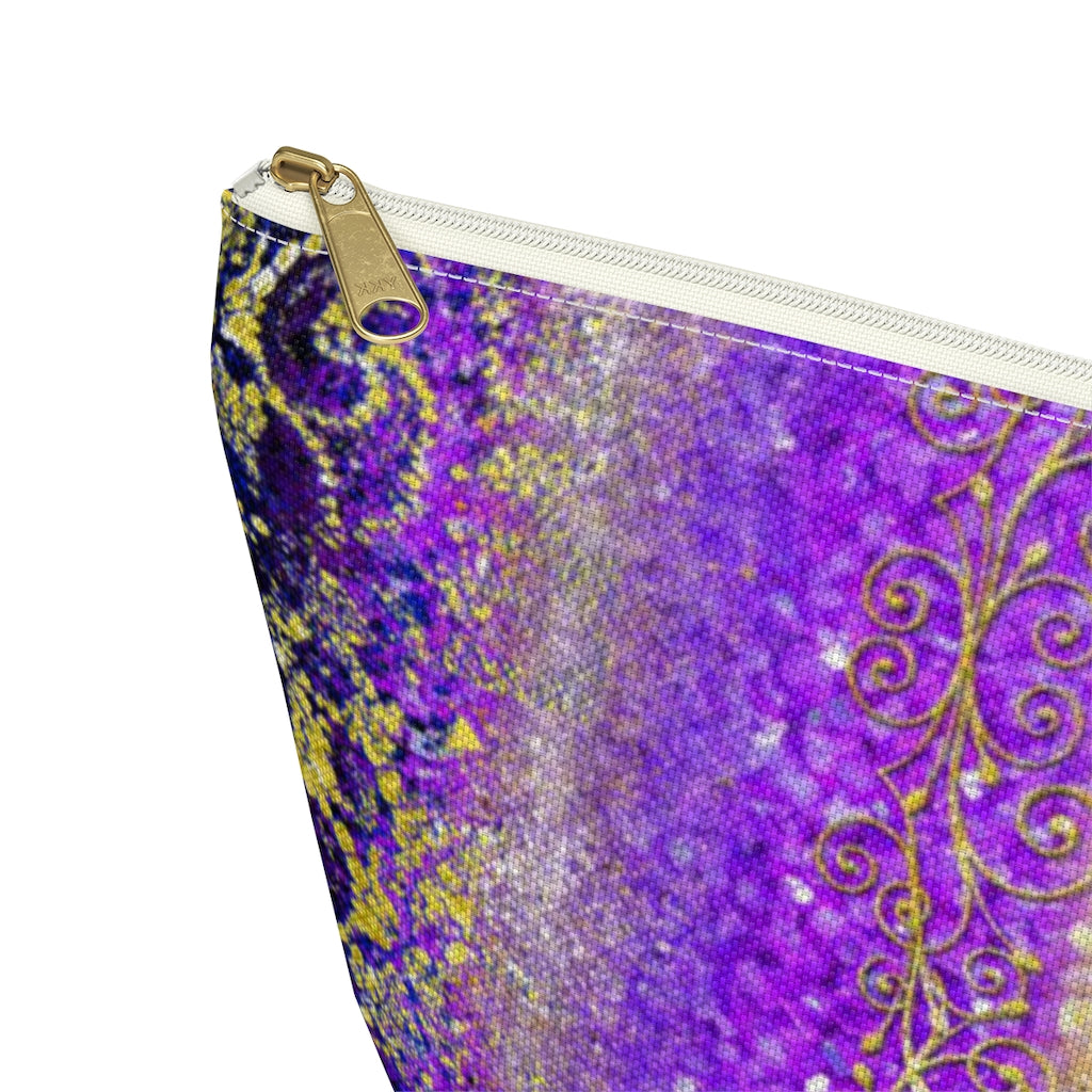 Accessory Pouch w T-bottom - Royal Purple/Gold