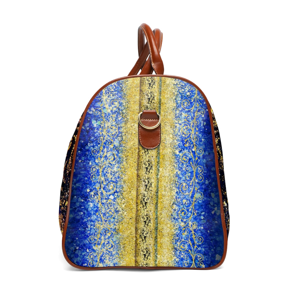 Waterproof Travel Bag - Royal Blue/gold