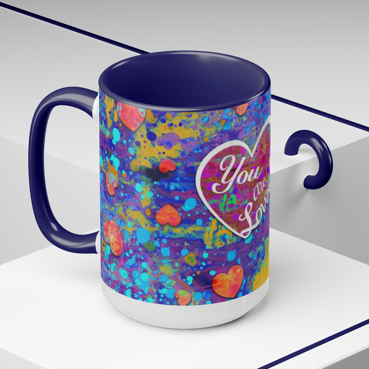 15oz Two-Tone Coffee Mugs - You are Loved