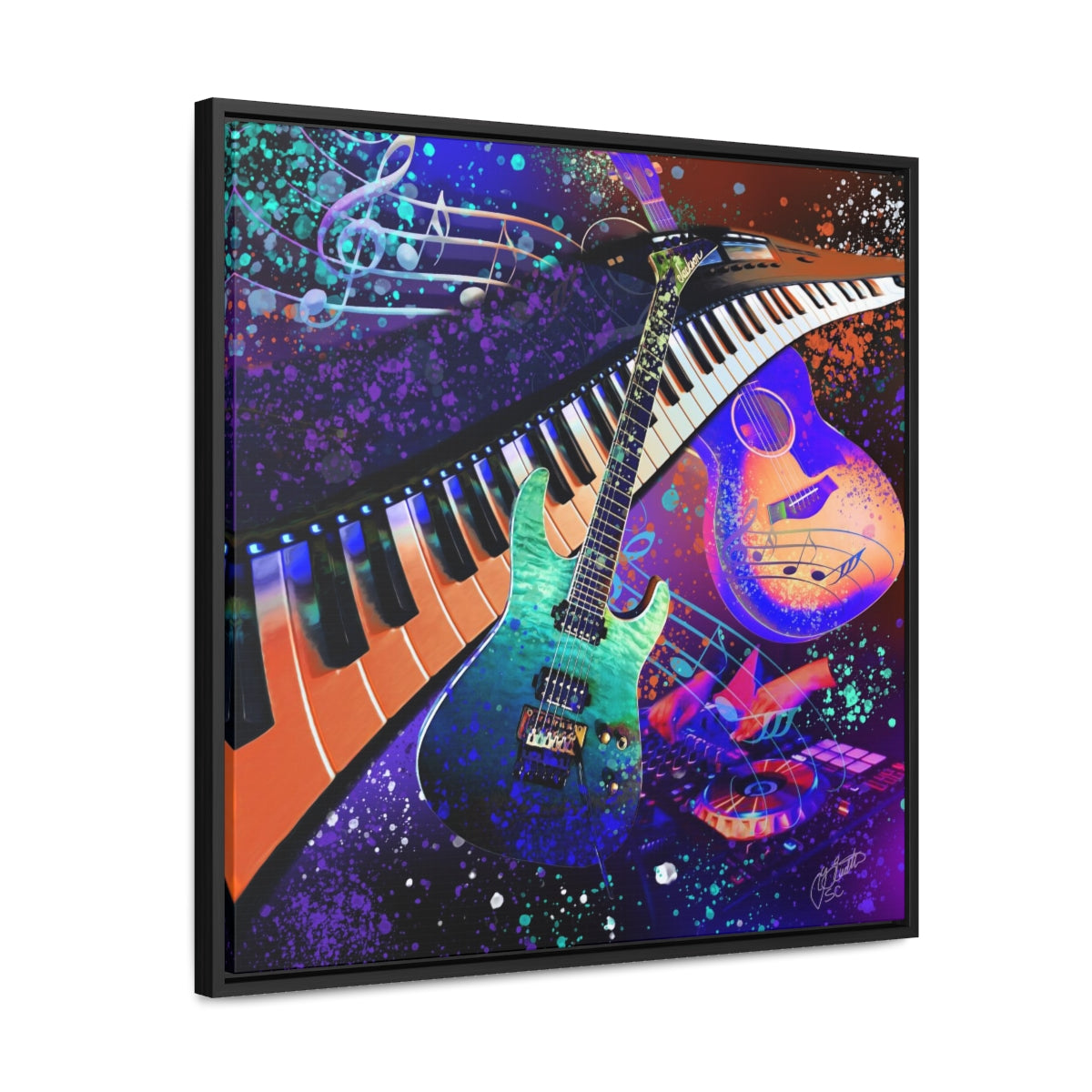 Framed Canvas - Music1