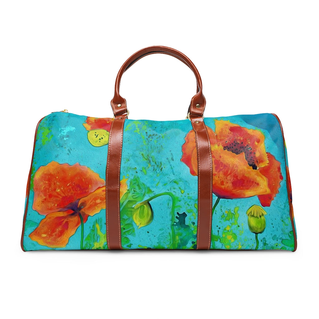 Waterproof Travel Bag - California Poppies