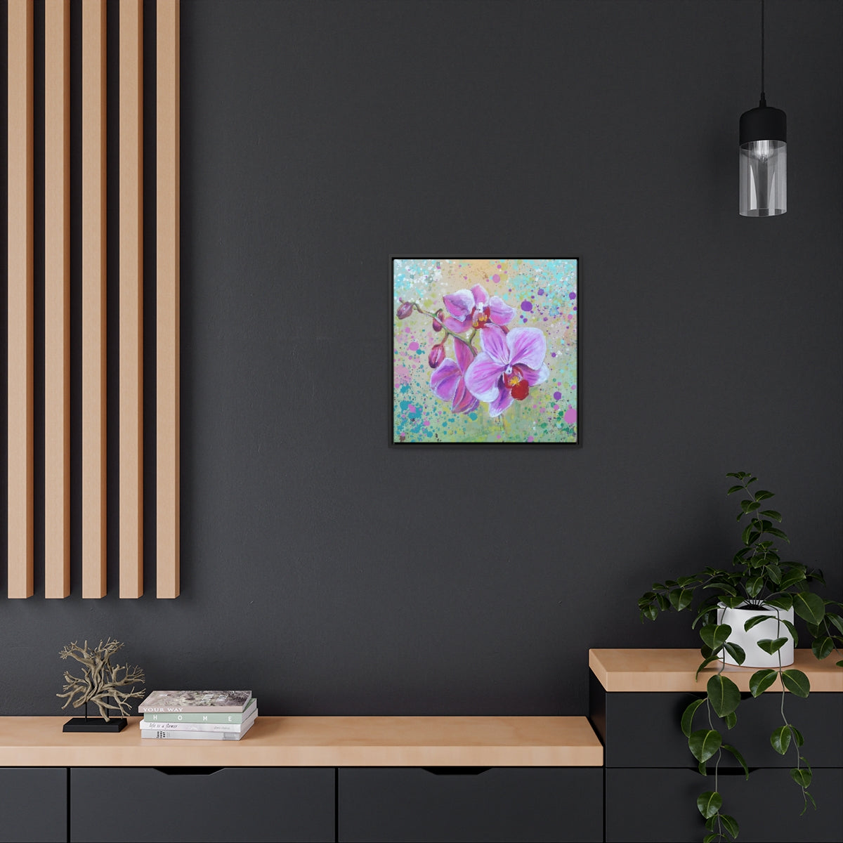 Square Frame Canvas - Pink Orchid
