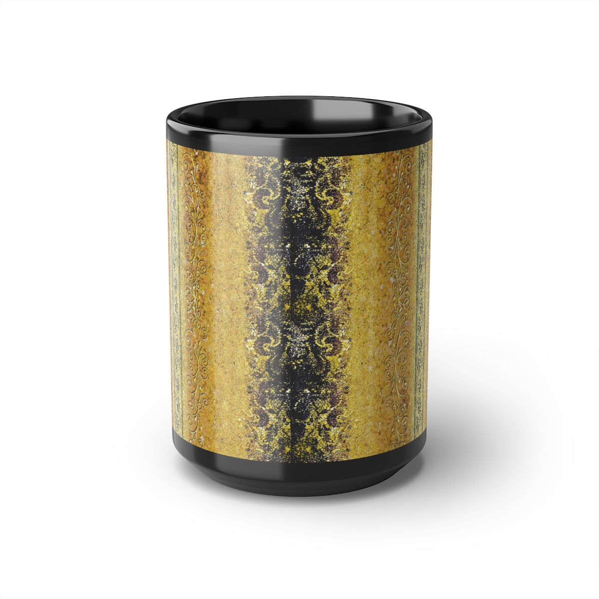 15oz Black Mug - Royal Gold