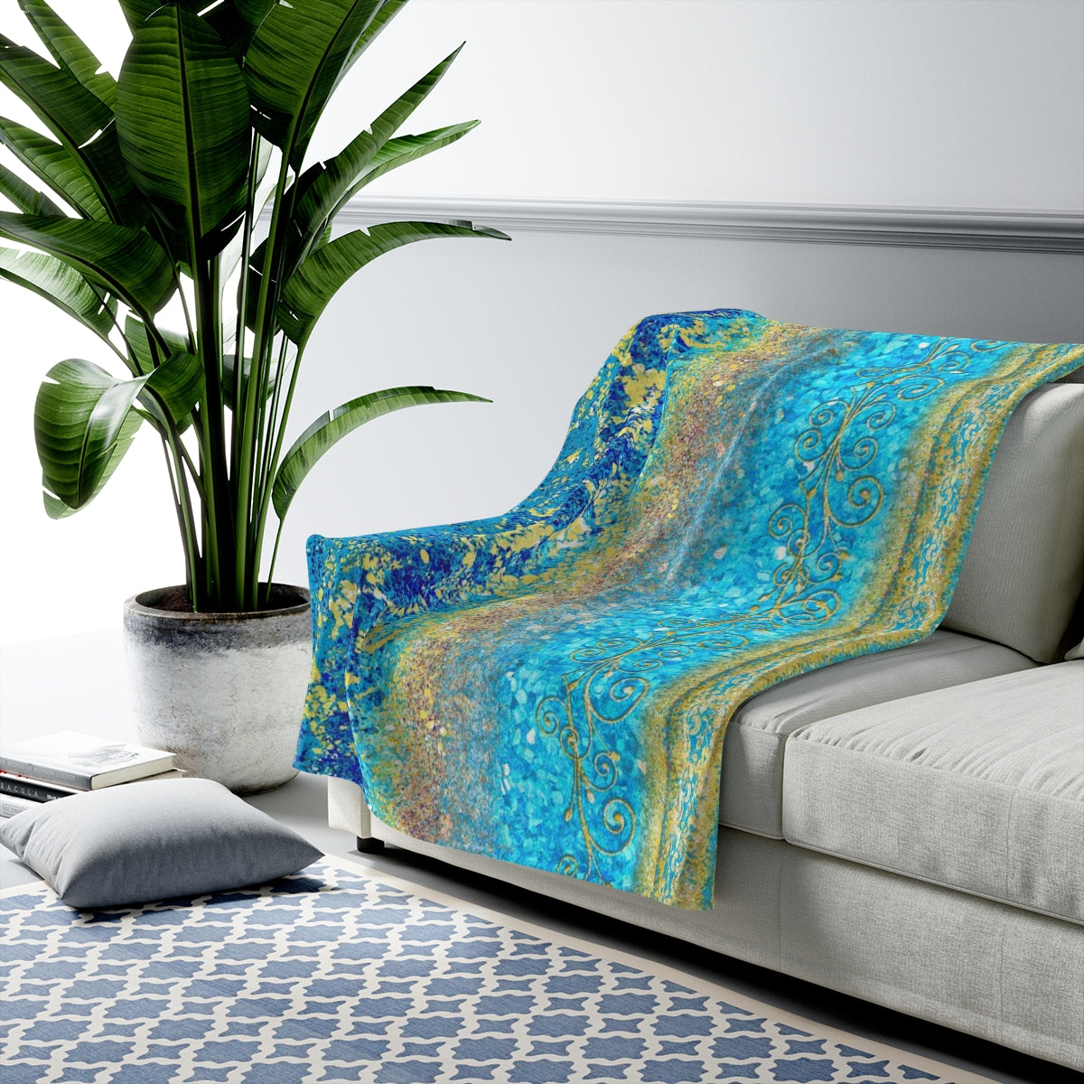 Velveteen Plush Blanket - Royal Blue