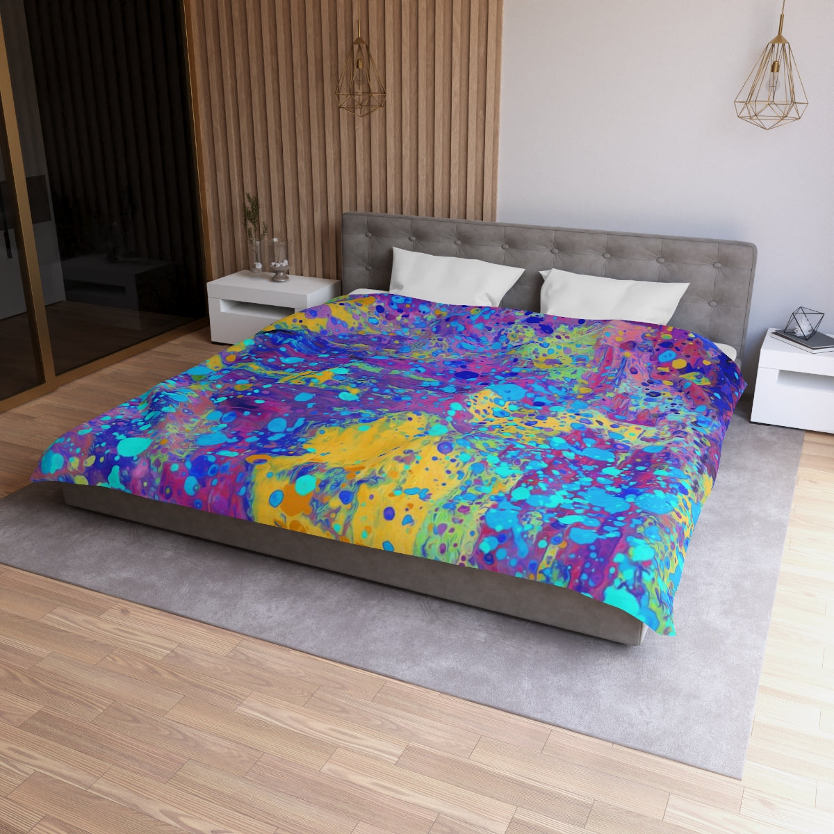 Microfiber Duvet Cover - Happy Splash/Multicolor