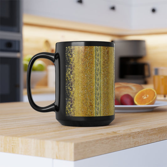 15oz Black Mug - Royal Gold