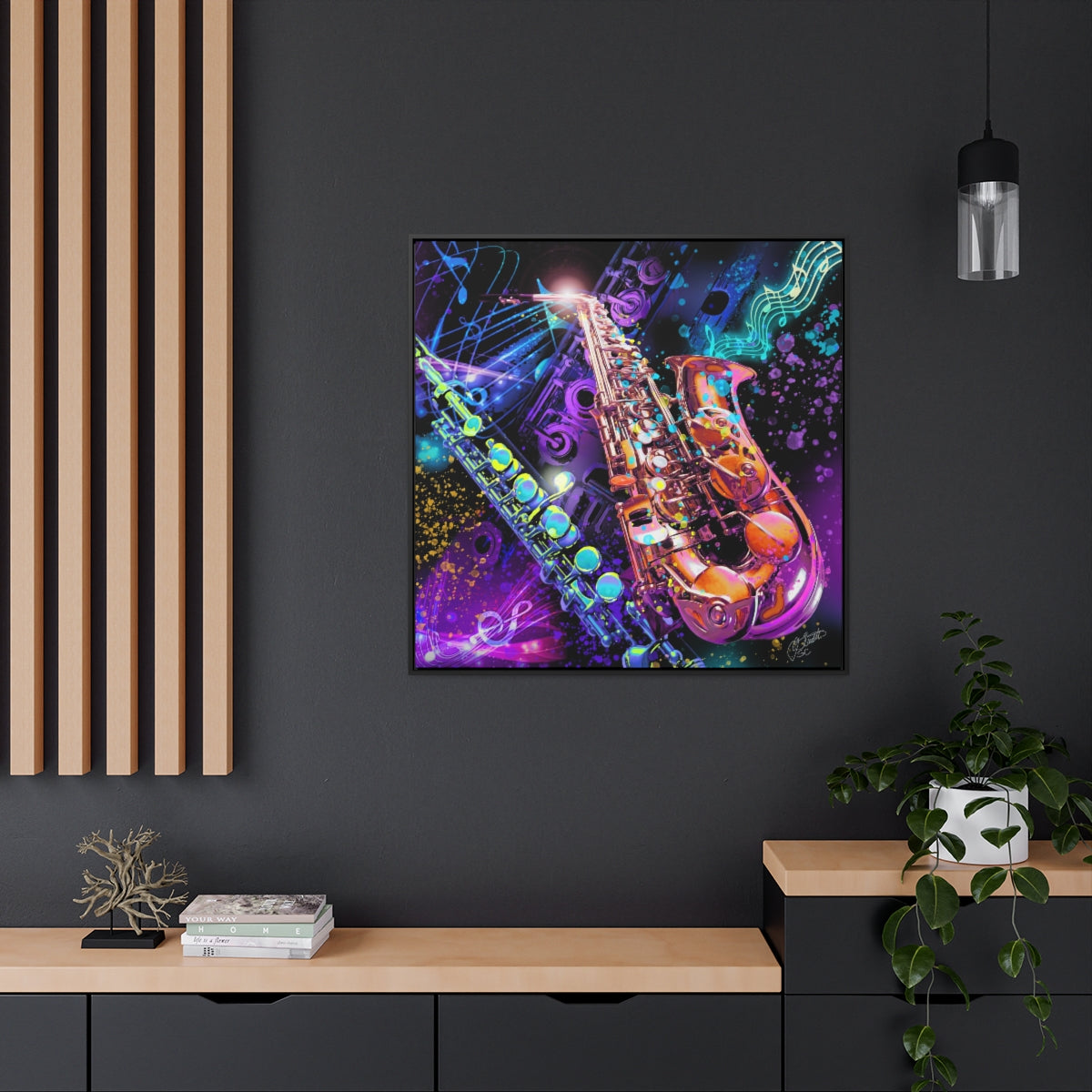 Framed Canvas - Music 2