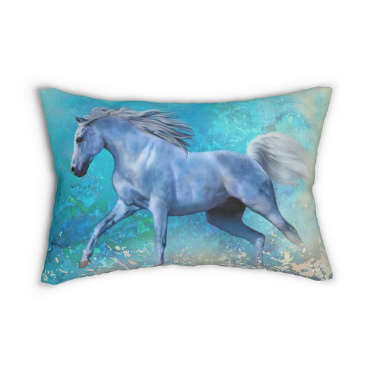 Lumbar Pillow - Blue Horse