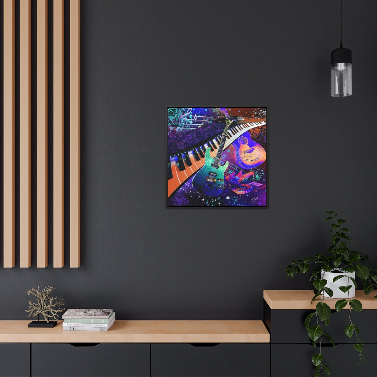 Framed Canvas - Music 2