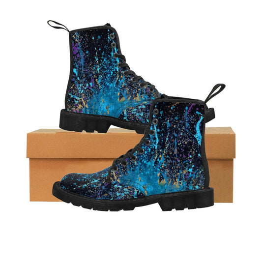 Women's Canvas Boots - Splashed!