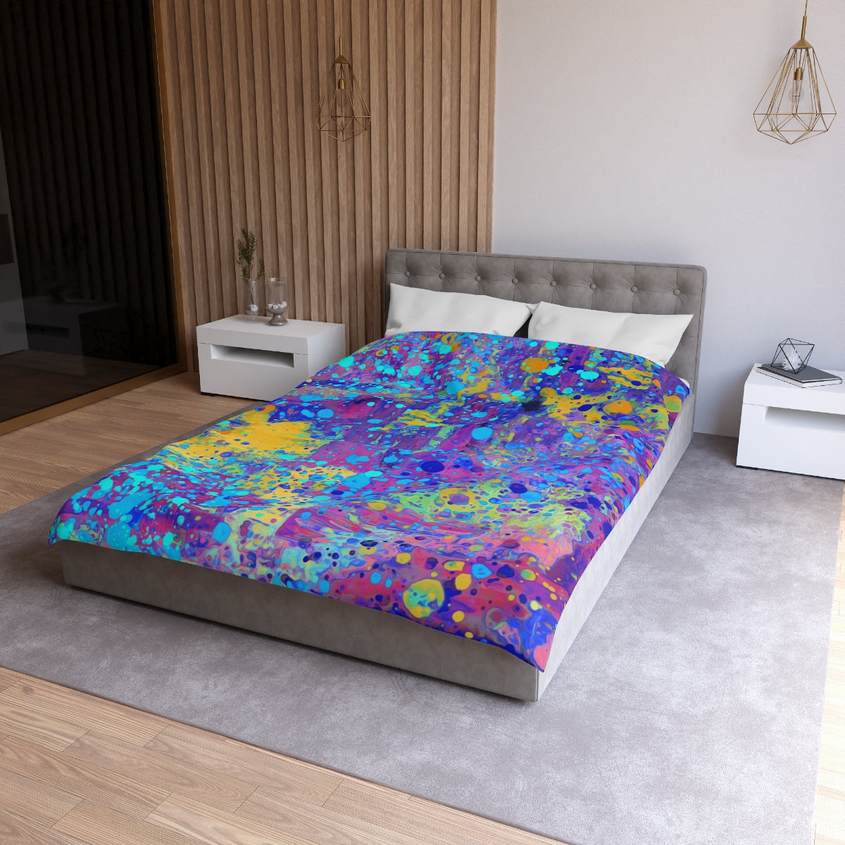 Microfiber Duvet Cover - Happy Splash/Multicolor