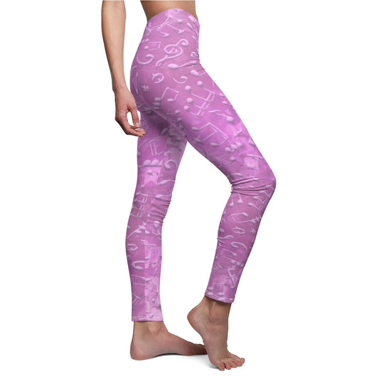 Sport & Casual Leggings - Love of Music/Pink