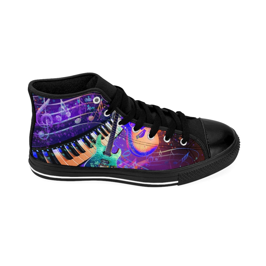 Men's High-top Sneakers -Music 1