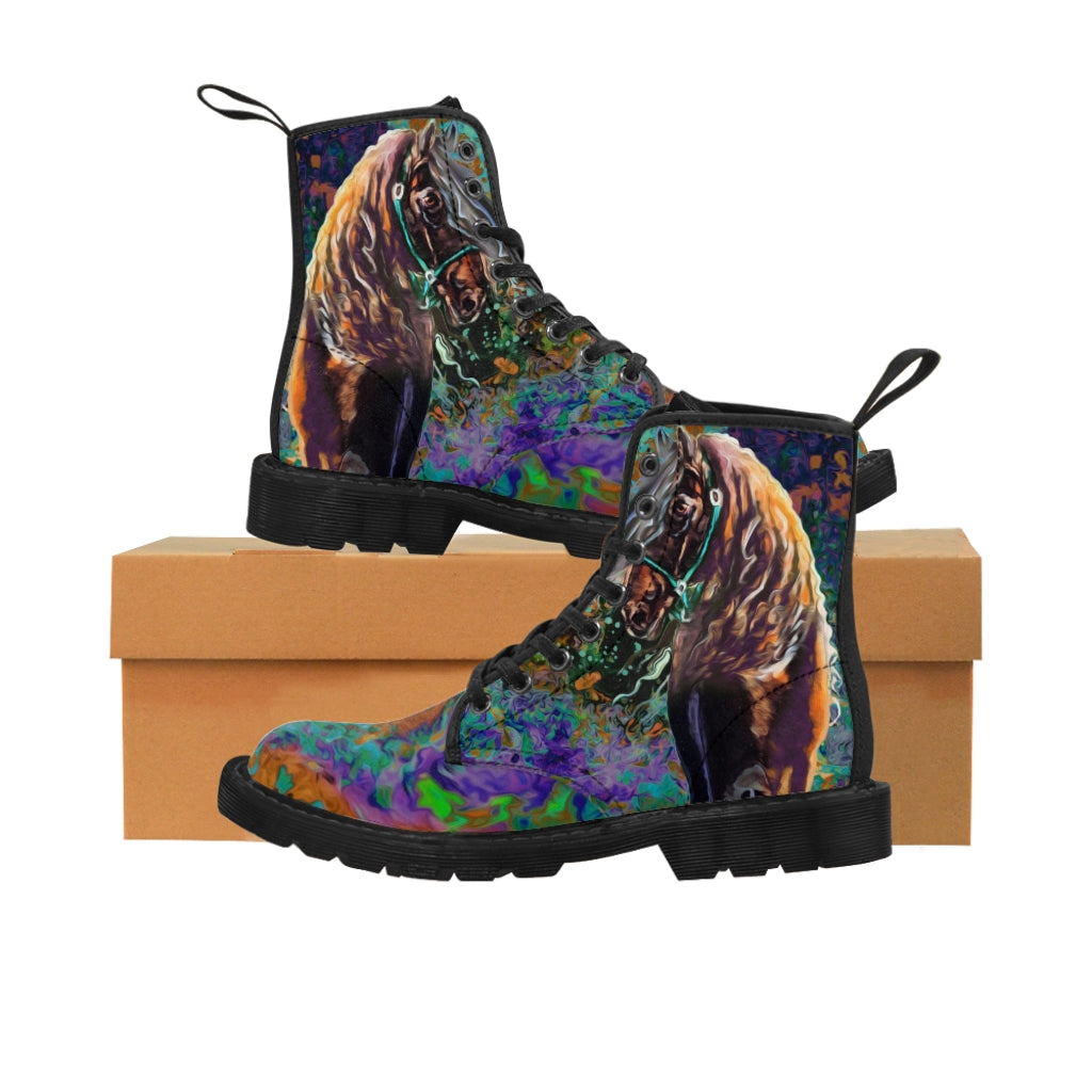 Women's Canvas Boots - Frisian Night