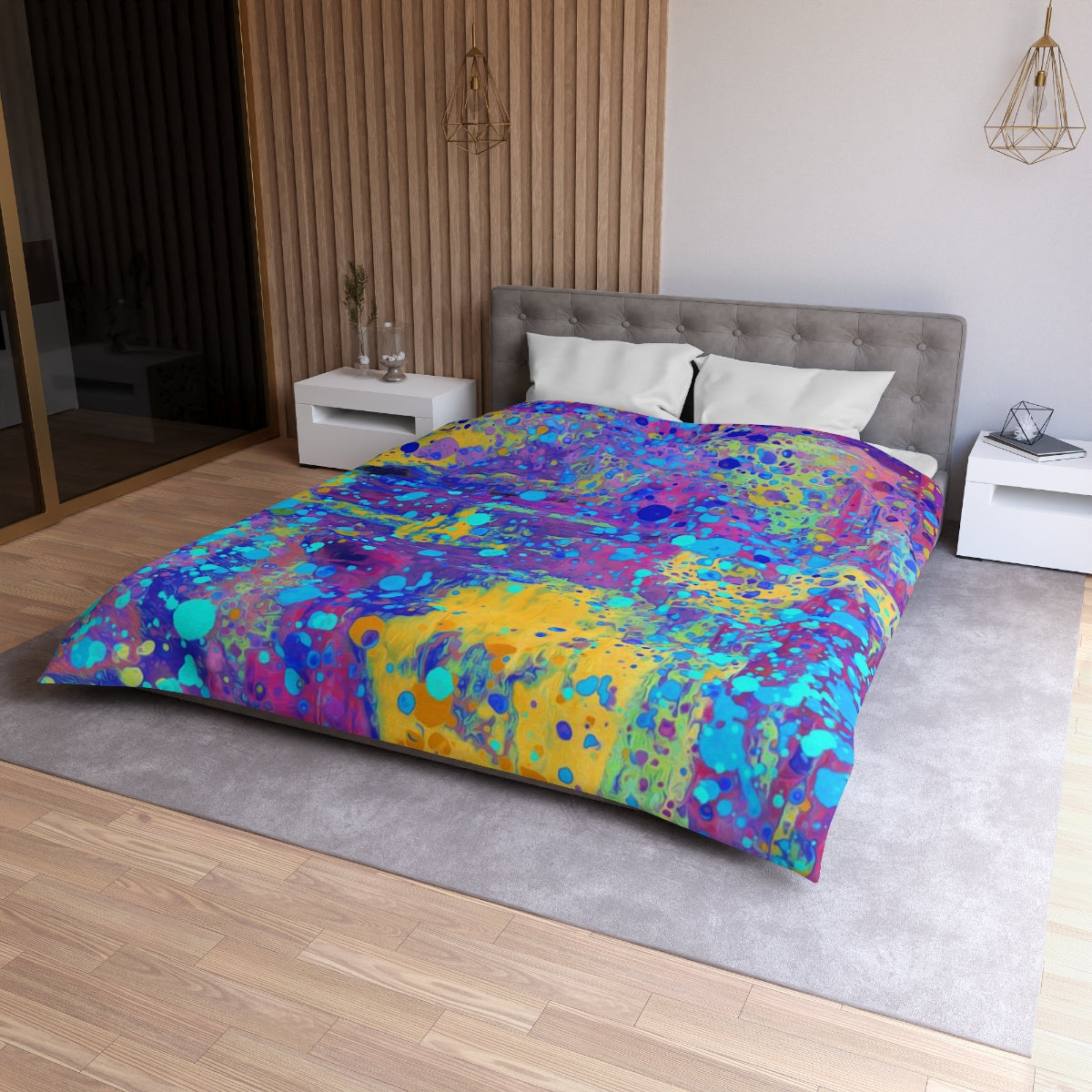 Microfiber Duvet Cover - Happy Splash/Multicolor