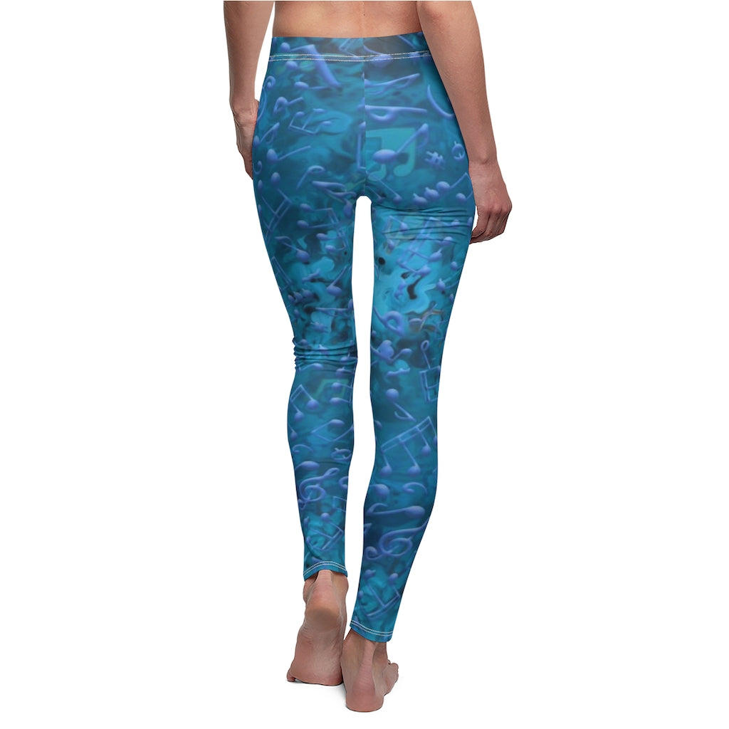 Sport & Casual Leggings - Love of Music/Blue