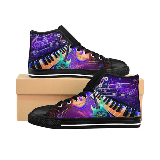 Men's High-top Sneakers -Music 1