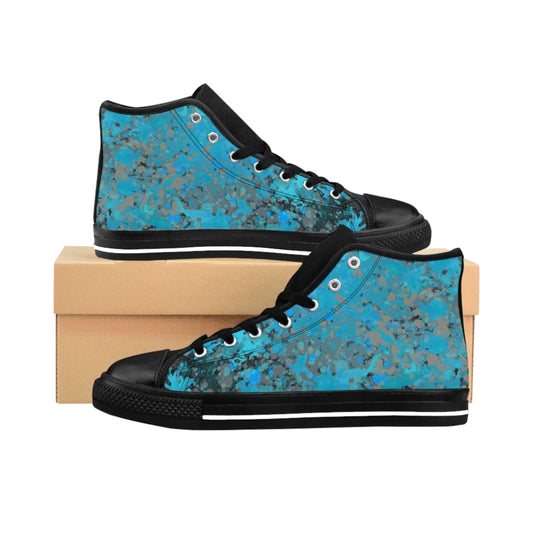 Men's High-top Sneakers -Tiger Blue