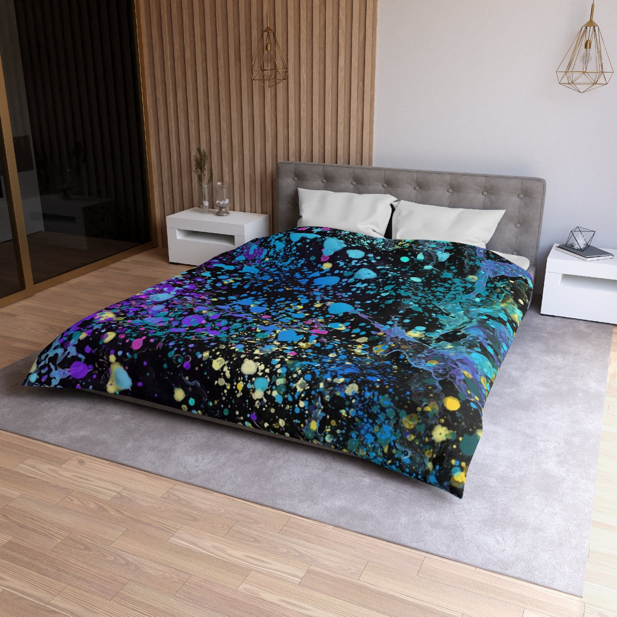 Microfiber Duvet Cover - Colorful Universe