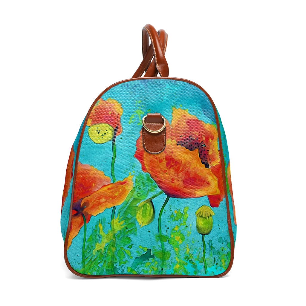 Waterproof Travel Bag - California Poppies