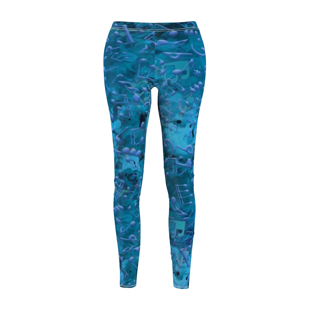 Sport & Casual Leggings - Love of Music/Blue