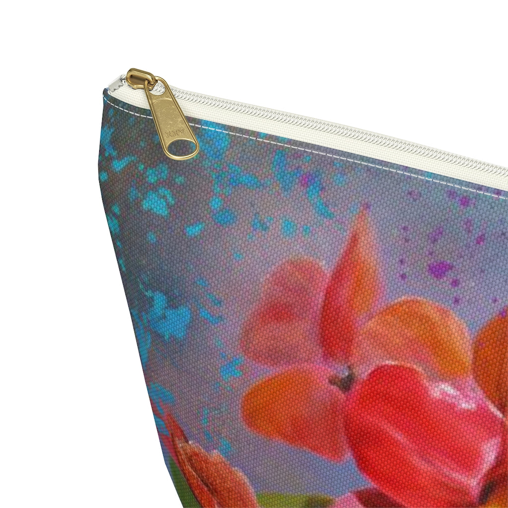 Accessory Pouch w T-bottom - Red Orchid