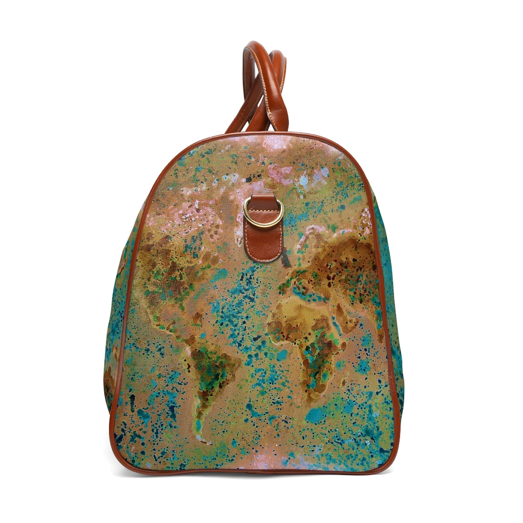 Waterproof Travel Bag - World Map