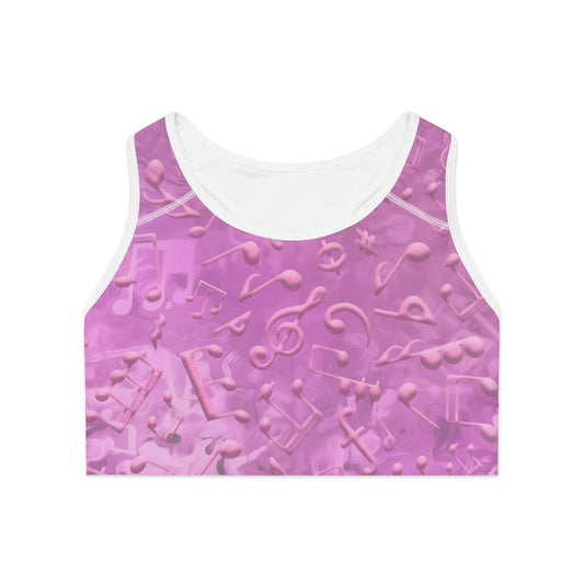 Sports Bra - Love of Music/Pink