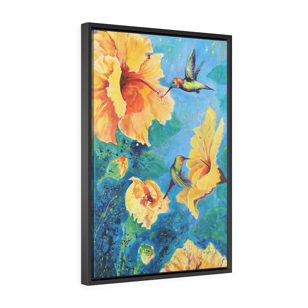 Framed Canvas - Garden Visitors