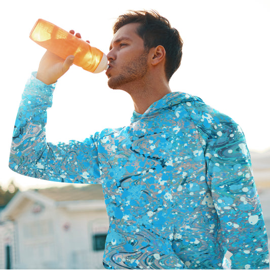 Fashion Hoodie - Color Swirls - Blue