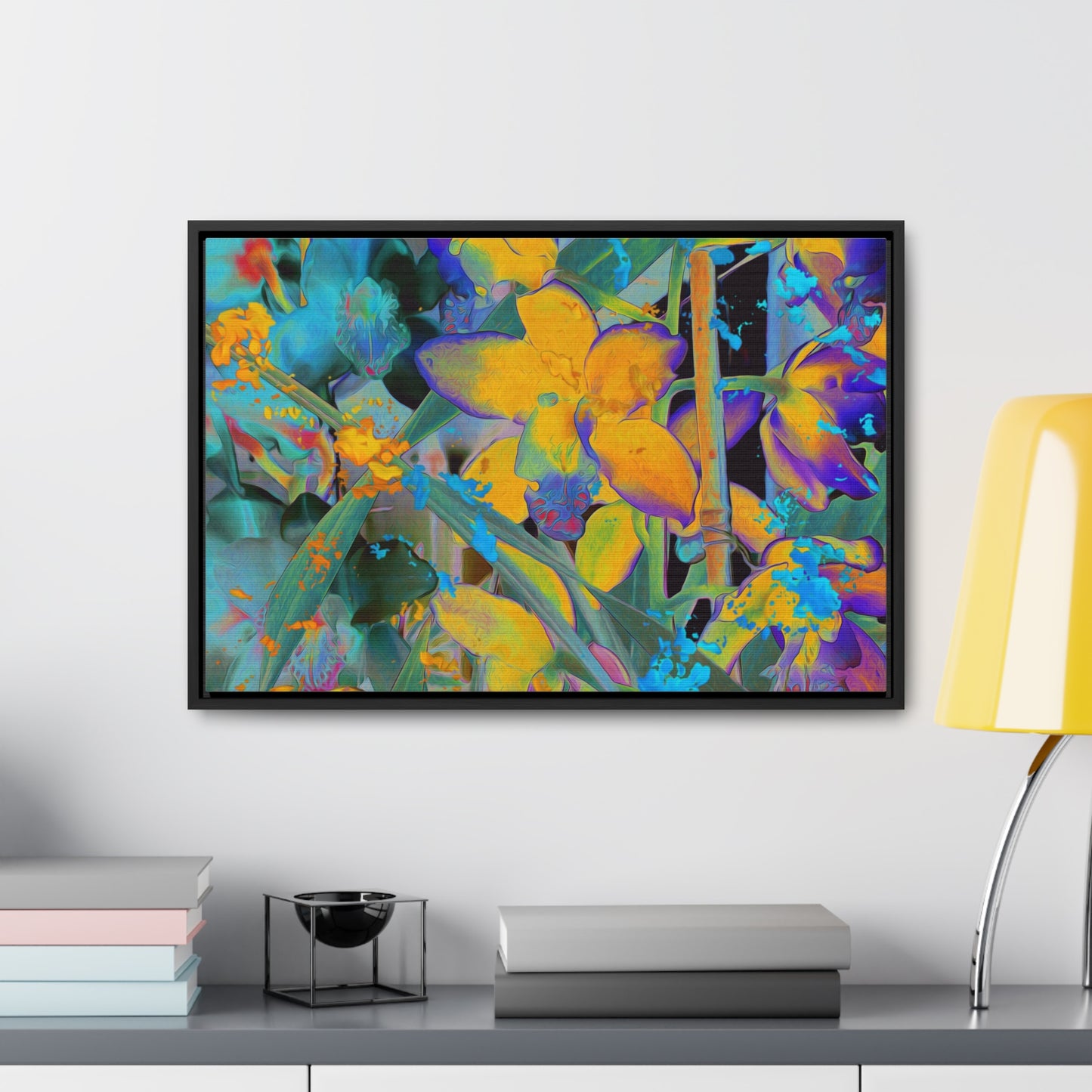 Midnight Orchid - Framed Gallery Canvas