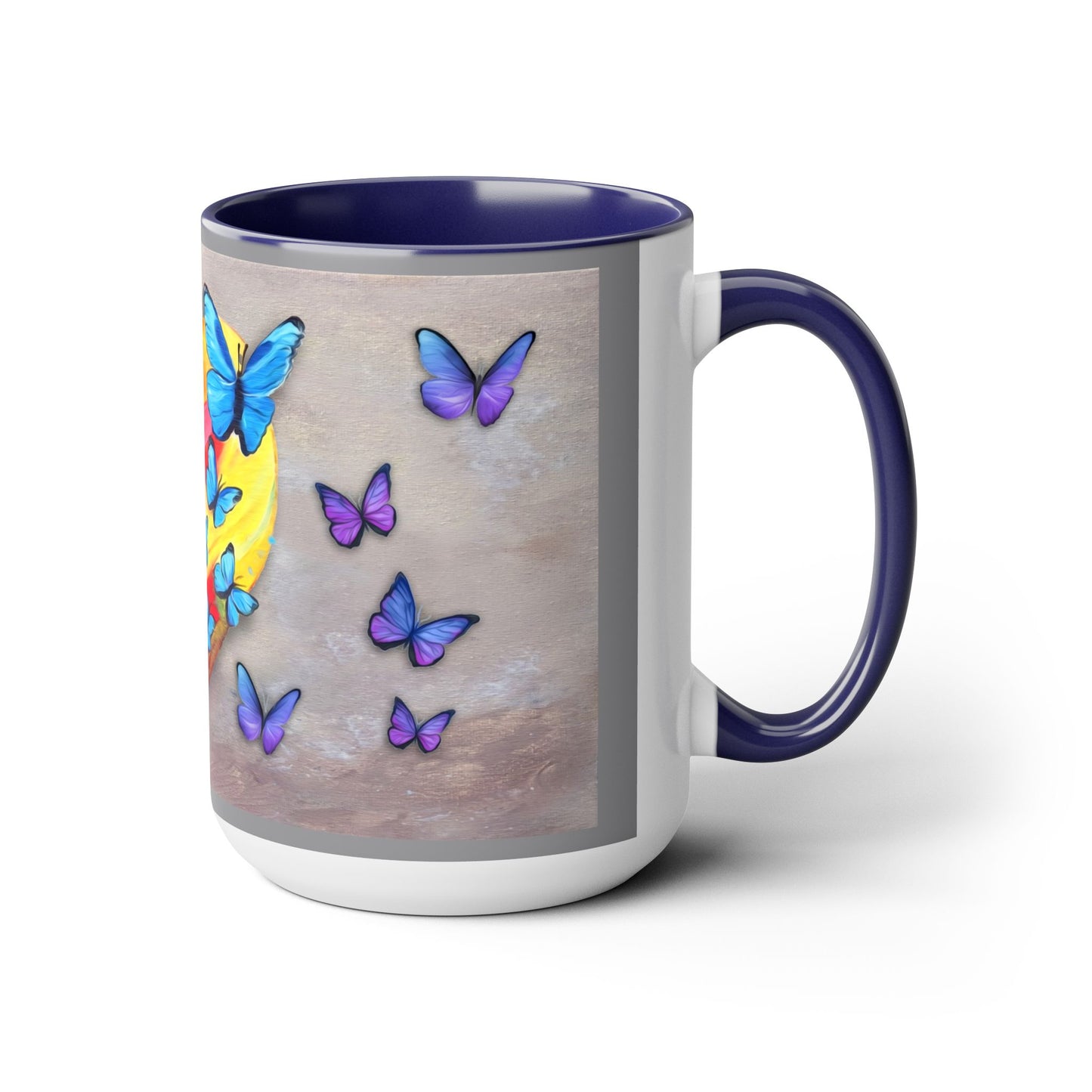 15oz Two-Tone Coffee Mugs - Wings of Love