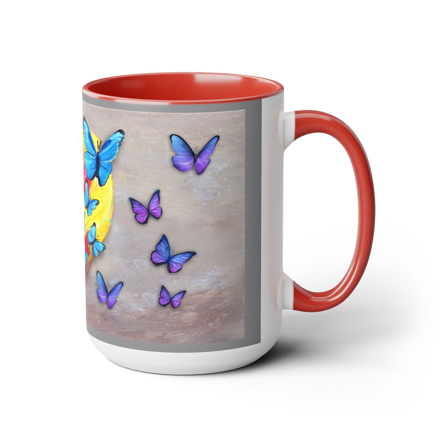 15oz Two-Tone Coffee Mugs - Wings of Love