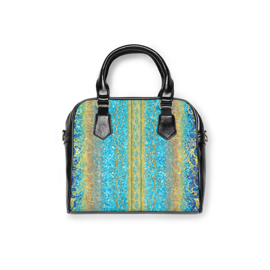 Shoulder Handbag - Royal Blue-Turquoise